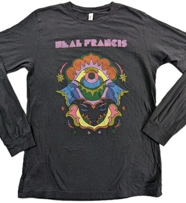 Neal Francis Shirt Mens Sz Med Black Psychedelic Graphic Long Sleeve