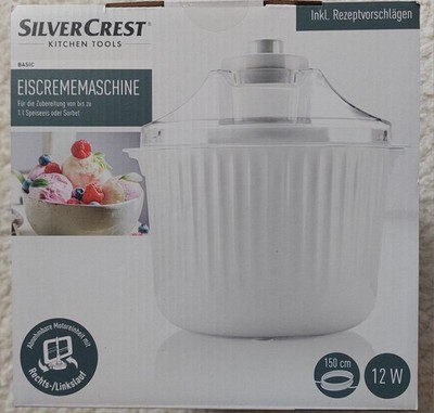 SILVERCREST Eiscremebereiter Eismaschine Eisbereiter Eiscreme SECM 12 E2 weiß