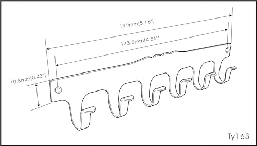  Porta llaves, colgador de llaves de pared con ganchos para coche, paquete de 2 cromados Foto 2 de 2