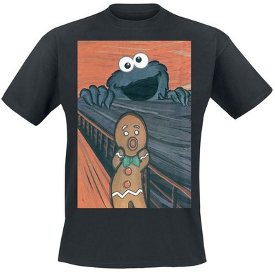 Sesame Street T-Shirt Herren The Cookie Monster - Scream schwarz