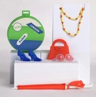 Vintage Barbie Tour-Ins Fashion Pak Accessories Orange Purse, Hat Box, Umbrella