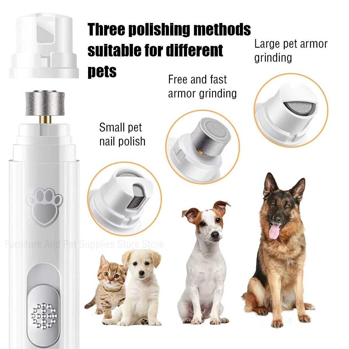 Electric Dog Nail Grinder Pet Nail Clipper USB Rechargeable Pet Nail Trimmers