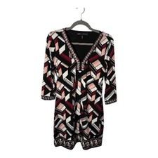 WHBM Black Pink Geometric Tunic Dress XS