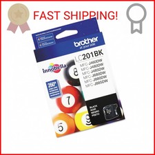 Brother Genuine Standard Yield Black Ink Cartridge, LC201BK, Replacement Black I