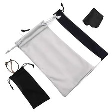 Microfiber Sunglasses Pouch, SoftGlasses Case Bags with 1 Cleaning Cloth, 3 Pcs
