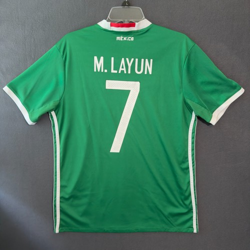 2016 Mexico Home Jersey #7 Miguel Layun Short Sleeve Men's Size Large - Picture 2 of 14