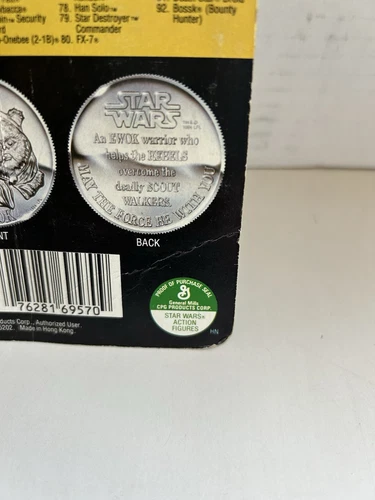 Vintage Star Wars Power Of The Force R2-D2 Coin Unpunched Kenner 1984 92 Back - Picture 17 of 24