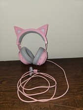 Razer Wireless Bluetooth Headphones - USED Pink Kitty Cat Ears - WORKS