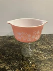 Vintage Pyrex Pink Gooseberry 473 Round 1 Qt Cinderella Bowl