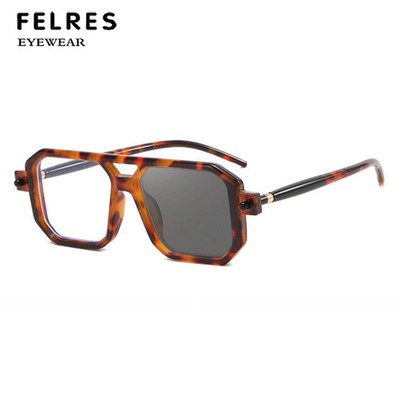 Men\'s Classic Square Double-Bridge Minimalist Personalized Glasses ( s-l400.jpg main image 2