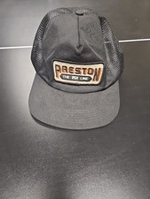 Vintage Preston The 151 Line Patch Mesh Trucker Snapback Hat Cap Trucking Co Men