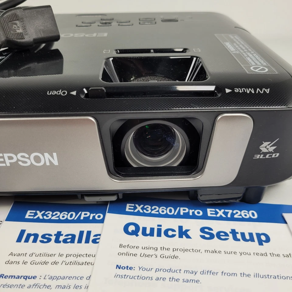 Epson Pro EX7260 3LCD WXGA Wireless Projector HDMI Model H845A Eco W/Remote  - Image 2 of 4