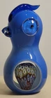 Vintage Murano BLUE Millefiori Italian Art Glass BIRD Paperweight Sculpture