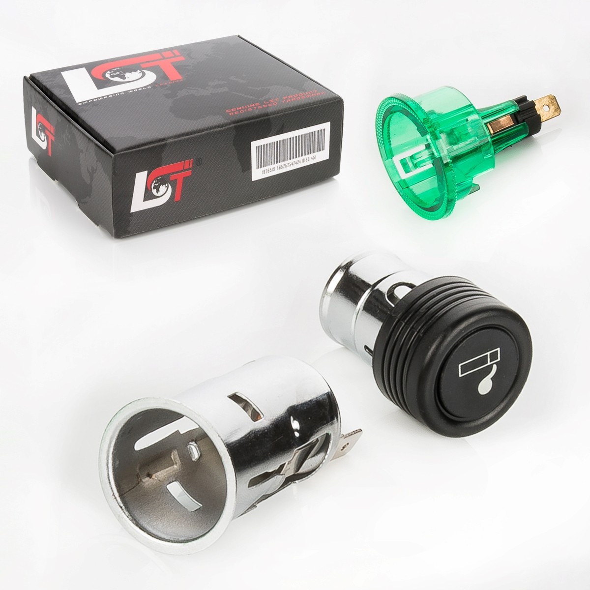 Cigarette Lighter Socket Heating Coil Lighting Green 12V/24V For Volvo