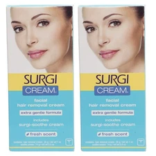 Surgiwax Facial Hair Removal Cream, Extra Gentle 1 oz x 2 pack 