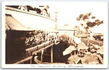 Vintage Hollywood Japanese Gardens Postcard AZO Stamp Box