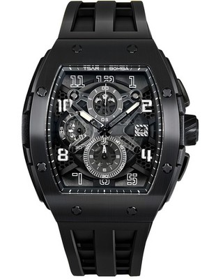 Tsar Bomba TB8211Q-04 Elemental Chronograph 52mm 5ATM Quarz Herren Schwarz