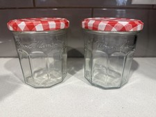 Bonne Maman Empty 13 oz. Glass Jars  Red Lids - Lot of 2