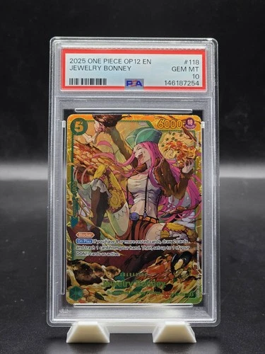 PSA 10 GEM 2025 ONE PIECE - JEWELRY BONNEY OP12 #118 ENGLISH SEC RARE