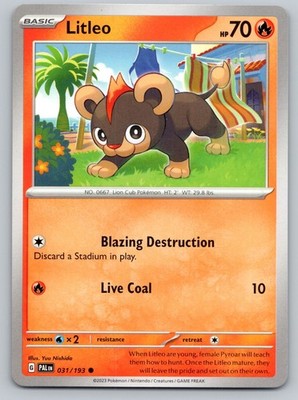 Litleo Common SV02: Paldea Evolved 031/193