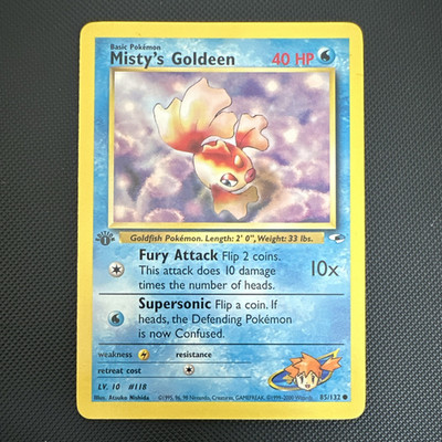 Wizards Misty's Goldeen 085/132 Gym Heroes 1st Ed Regular English 40 HP