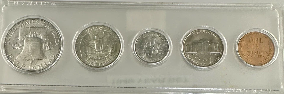 1949-P Mint 5-Coin Year Set – AU/BU – 90% Silver – Philadelphia Mint set #2 - Image 4 of 4