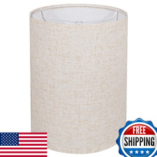 Tall Drum Lamp Shade for Table Lamps, Floor Lamp, Cloth Lampshade 10" Top X 10"