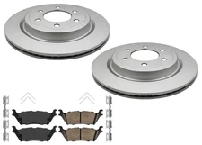 For Ford Expedition 2022 2023 2024 Rear Coated Brake Disc Rotors Brake Pad Set
