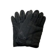 GUCCI Gloves Leather Black Authentic