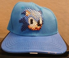 Bioworld Sonic The Hedgehog Pixel Face Snapback Hat Dont Blink