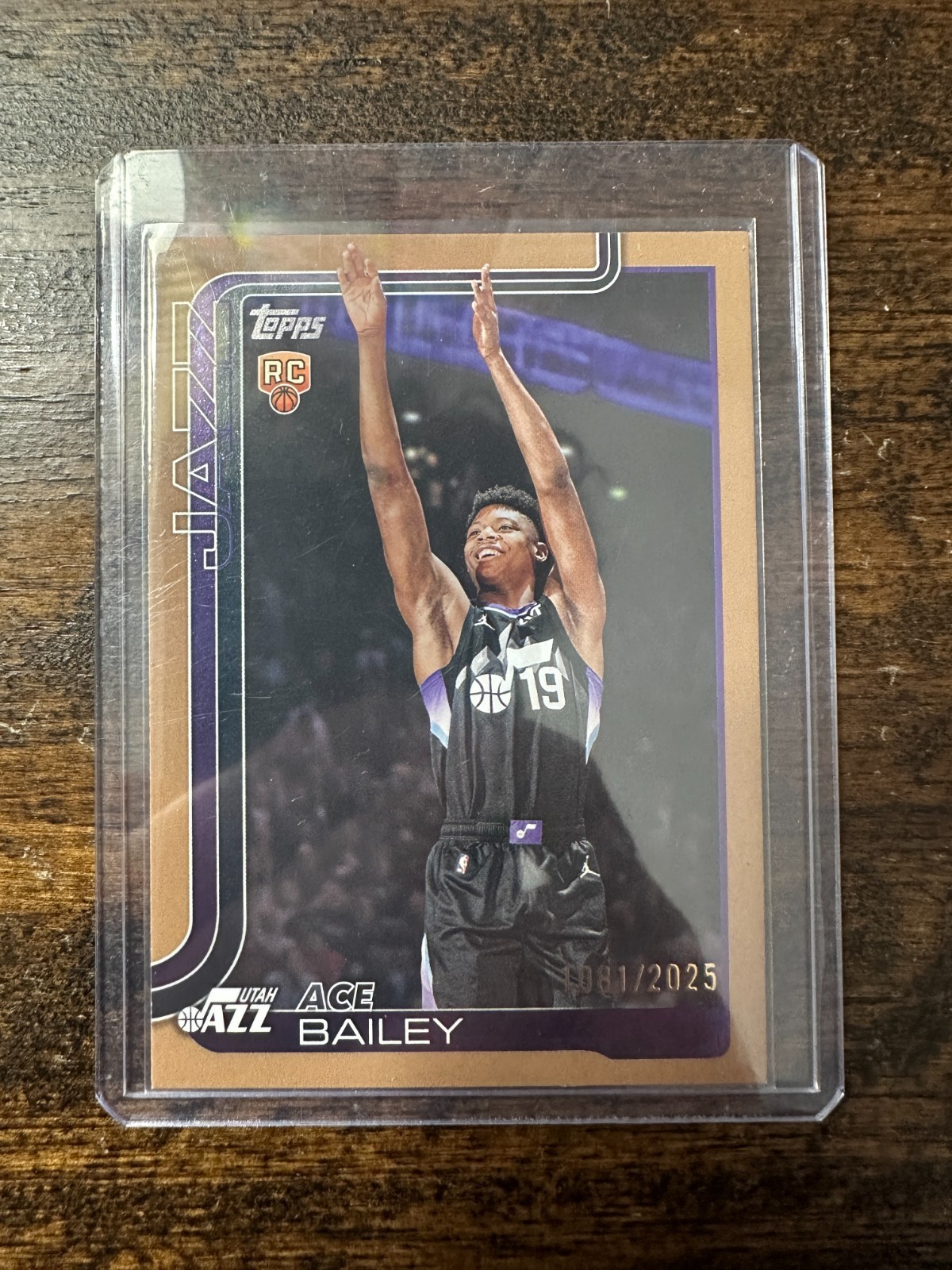 2025-26 Topps Ace Bailey Gold Rookie /2025 RC #205 Jazz