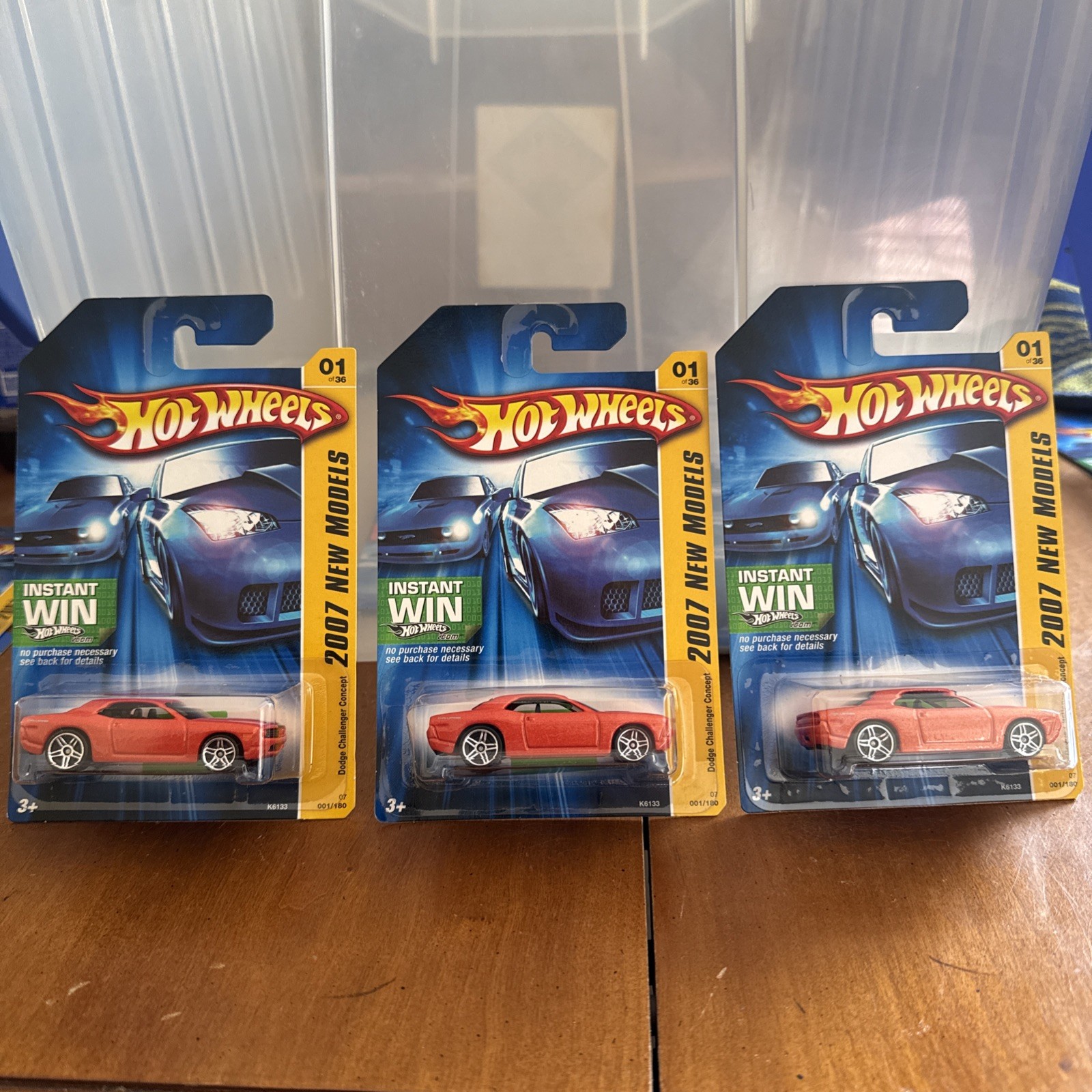 (3) Hot Wheels Dodge Challenger Concept 2007 New Model 