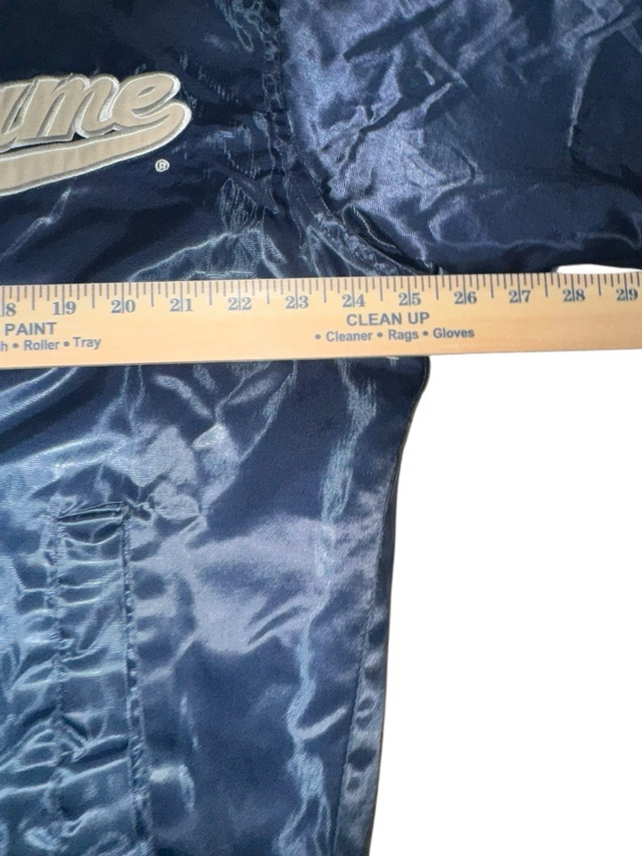 Chaqueta Irlandesa Luchadora Notre Dame Años 90 De Colección Coliseo Duende Satén Starter LEER Foto 2 de 4