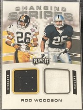Rod Woodson 2020 Playoff Changing Stripes Dual Patch Relic Steelers Raiders