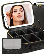 Makeup Case -Travel Bag Cosmetic Case with LED Lights - New