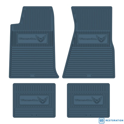 Rubber 4pc Floor Mats for 1982-2002 Firebird Trans Am - Pick Year, Logo & Color - Picture 8 of 13
