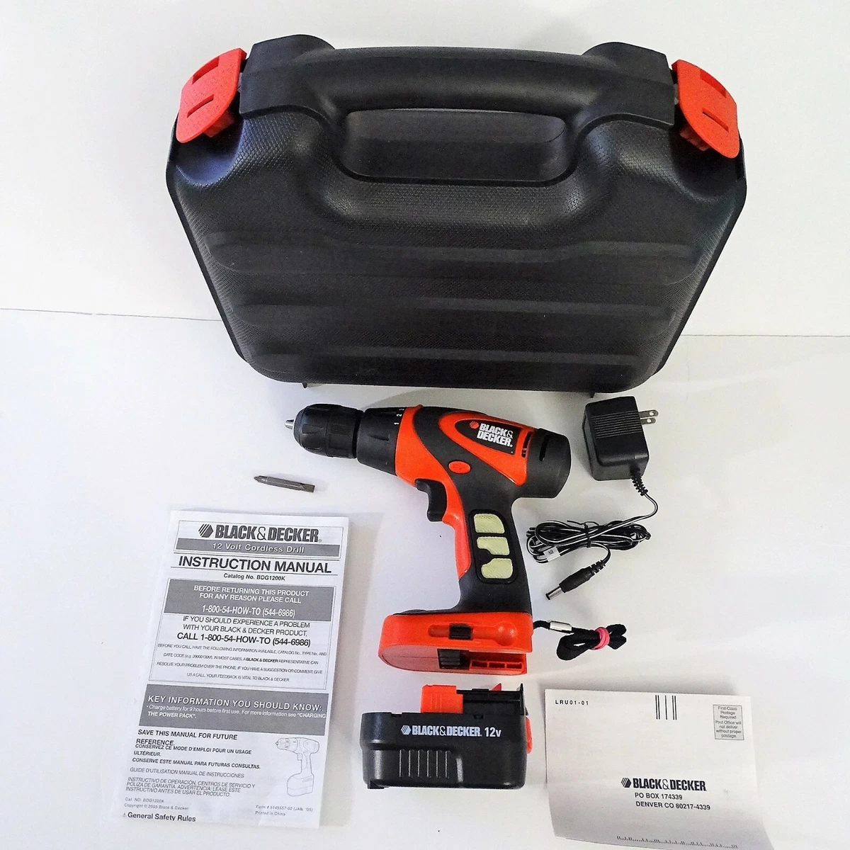 Black & Decker BDG1200K Gel Max 12-Volt Cordless Compact Drill Kit