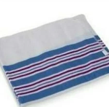 (1) HOSPITAL BABY RECEIVING BLANKET - PINK/BLUE STRIPES