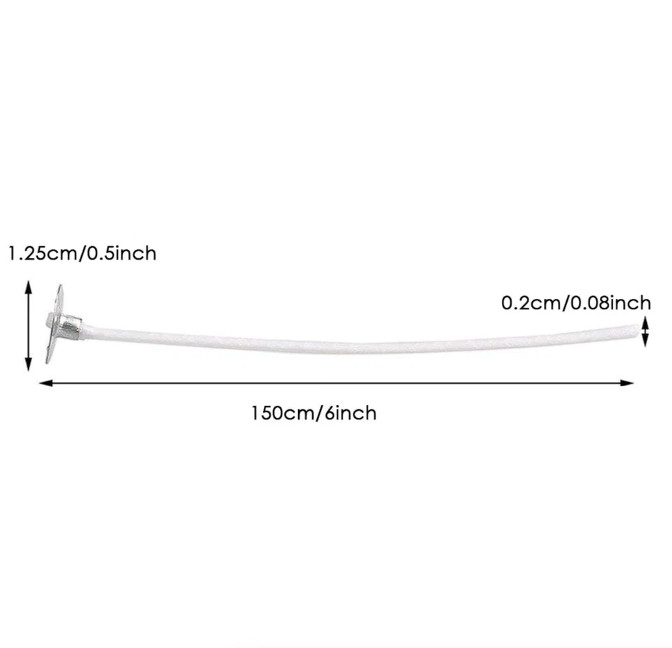 Candle Wicks 6 Inch Cotton Core Candle Making Supplies Pre Tabbed 100PCS New - Image 4 of 4