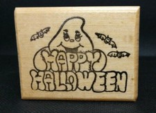 Provo Craft Happy Halloween Ghost Rubber Stamp I2