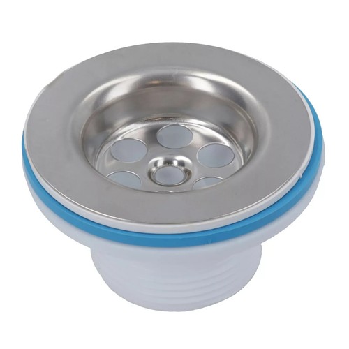 Strainer Waste With Plug & Chain 1 ¼” Top Fixing Bolt Standard Basin Sink Traps - Picture 2 of 5