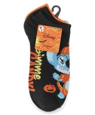 Disney Lilo  Stitch Women's No Show Socks, 3-Pack, Shoe Size 4-10 HALLOWEEN