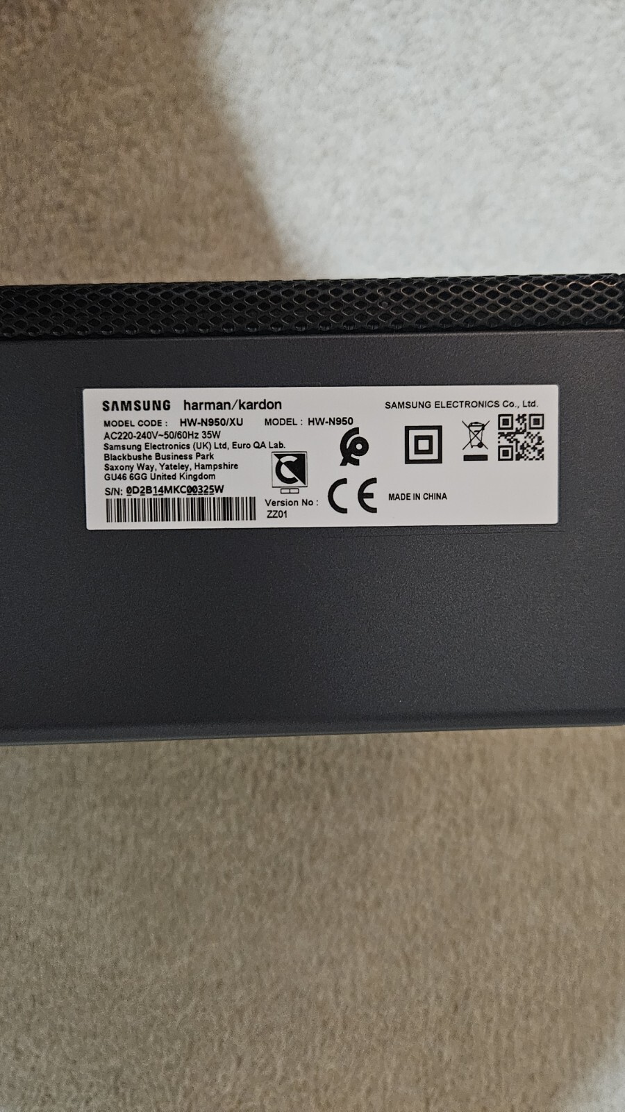 Samsung harman/kardon HWN950 Cinematic Wireless Smart Soundbar with Dolby Atmos eBay