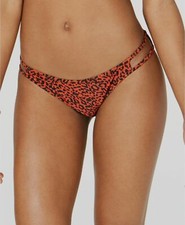  121 Volcom Women's Junior's On The Spot Printed Strappy Bikini Bottom Size L