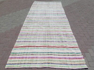 Modern Rug, Vintage Turkish Kilim, Handmade Kelim, Ethnic Rug 55''x140'' Area Rugs