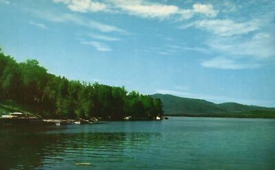 Postcard Sandy Beach Moosehead Coldwater Lake To Squaw Mountain Camps Maine ME