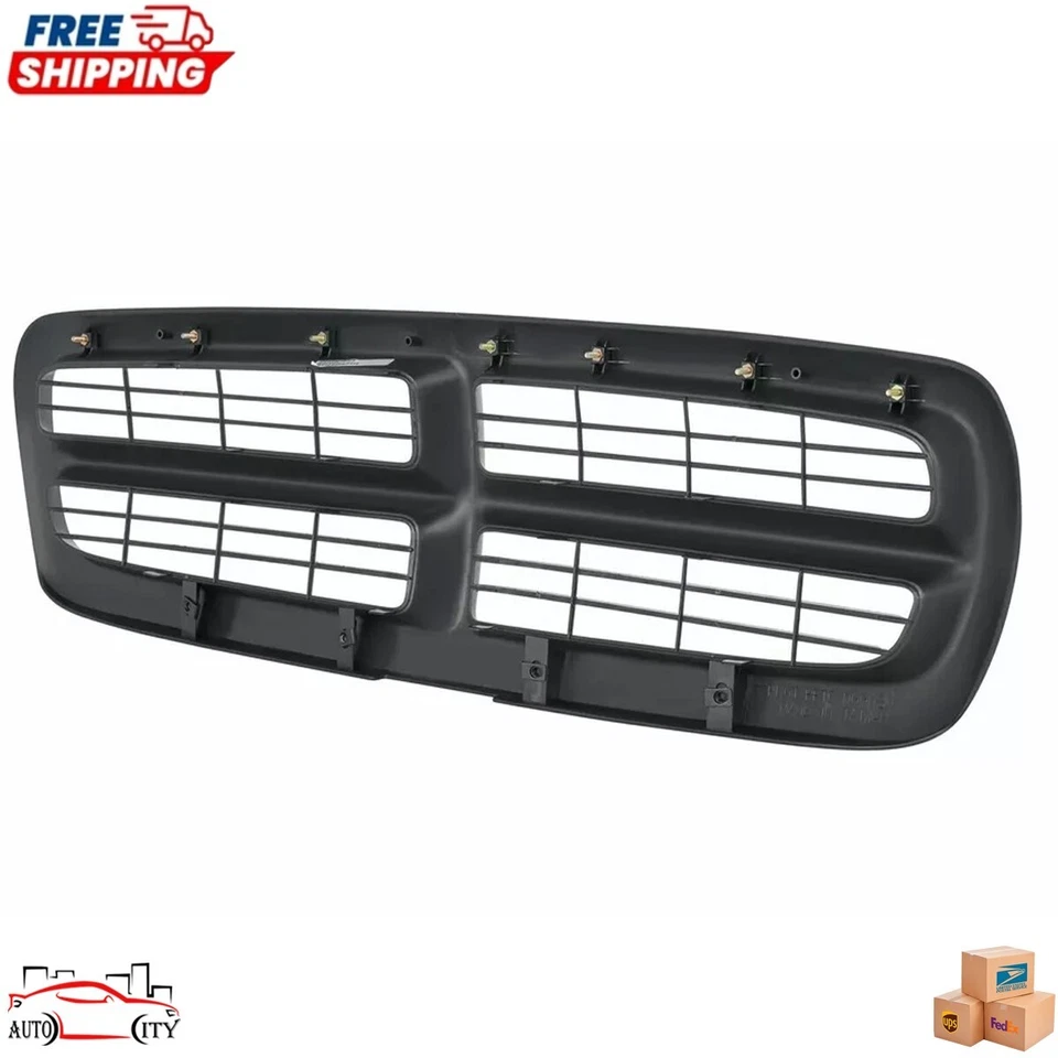 For 1998-2003 Dodge Durango 1997-2004 Dodge Dakota Front Grille Black Plastic Foto 3 de 4