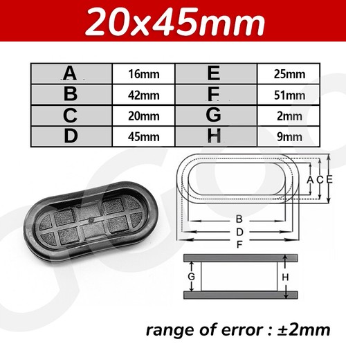 Oval Blanking Grommets Rubber Grommet Closed Gromet Blind Plugs Bungs Bung Black - Picture 10 of 22