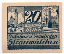 1920 Austria Strasswalchen Notgeld 20 Heller Note (913)