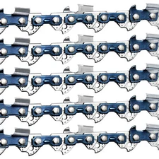 5Pcs 18" inch Chainsaw Chain Blade .325" .058" 72DL Drive Link Full-Chisel 72 DL